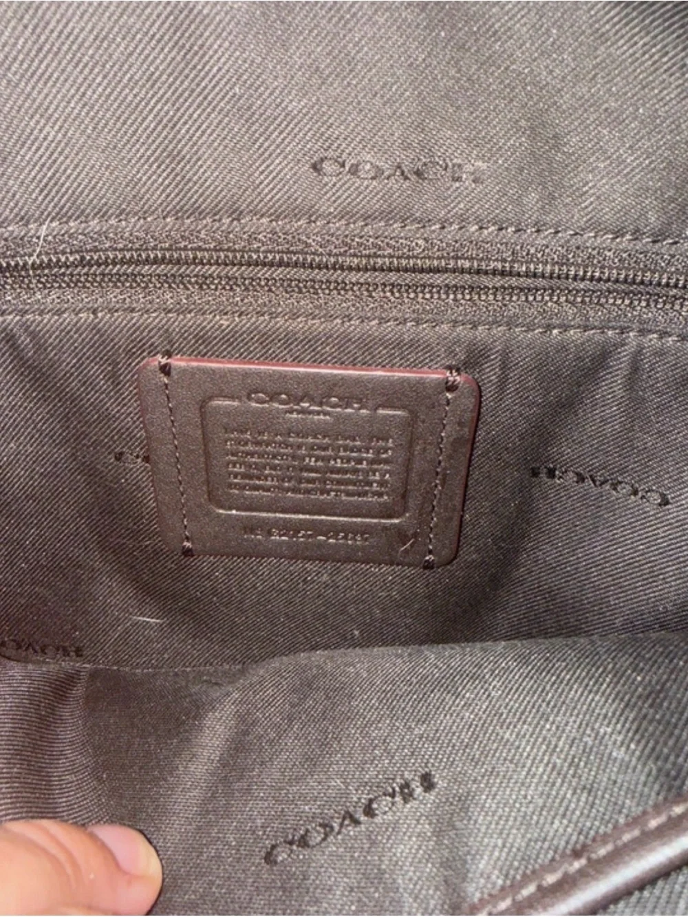 Coach Brown Signature Canvas Crossbody with Dark Brown Trim